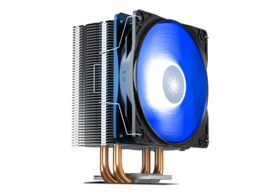 מאוורר + צלעות קירור DEEPCOOL GAMMAXX 400 V2 BLUE