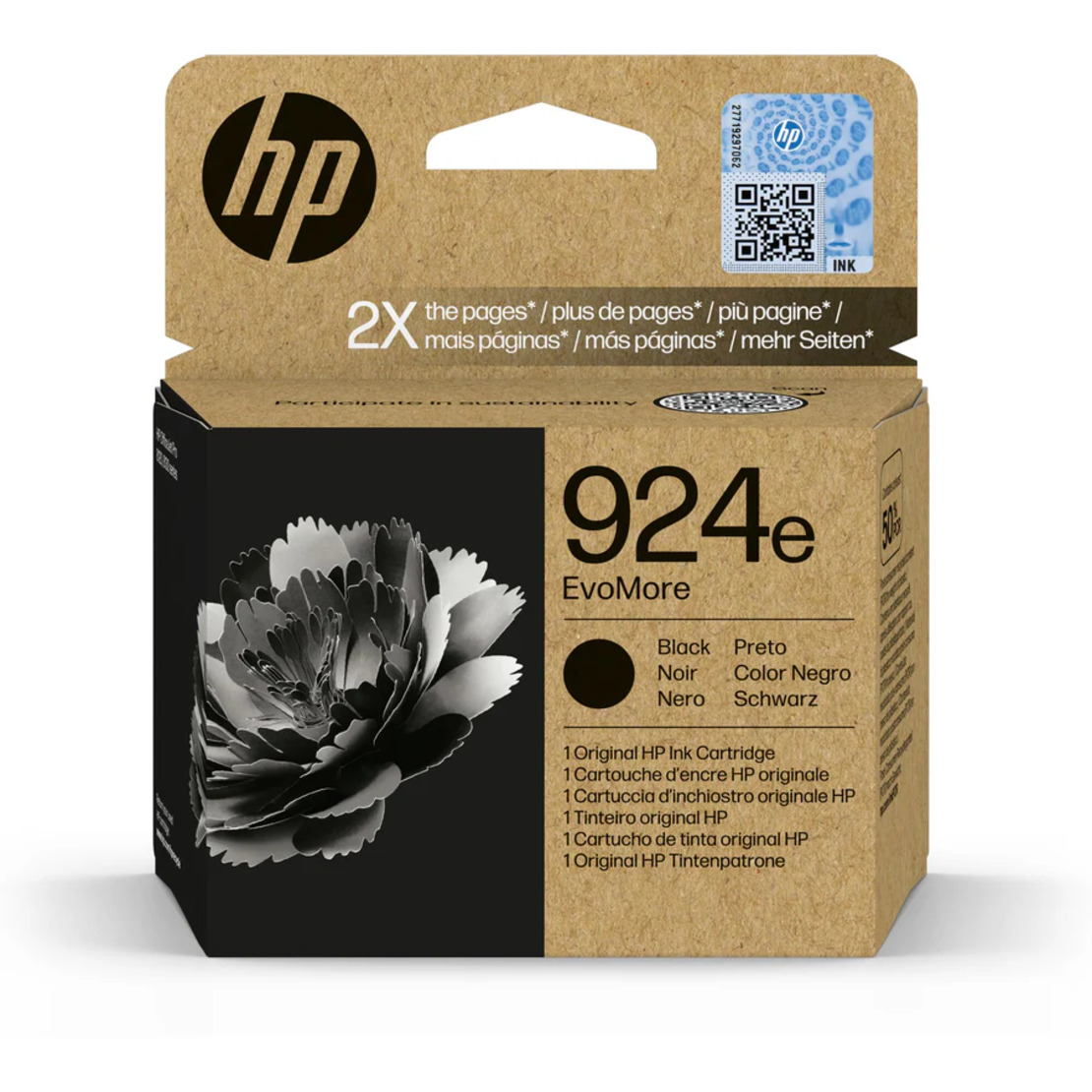 ראש דיו מקורי שחור 924e XL HP OJ Pro 8133