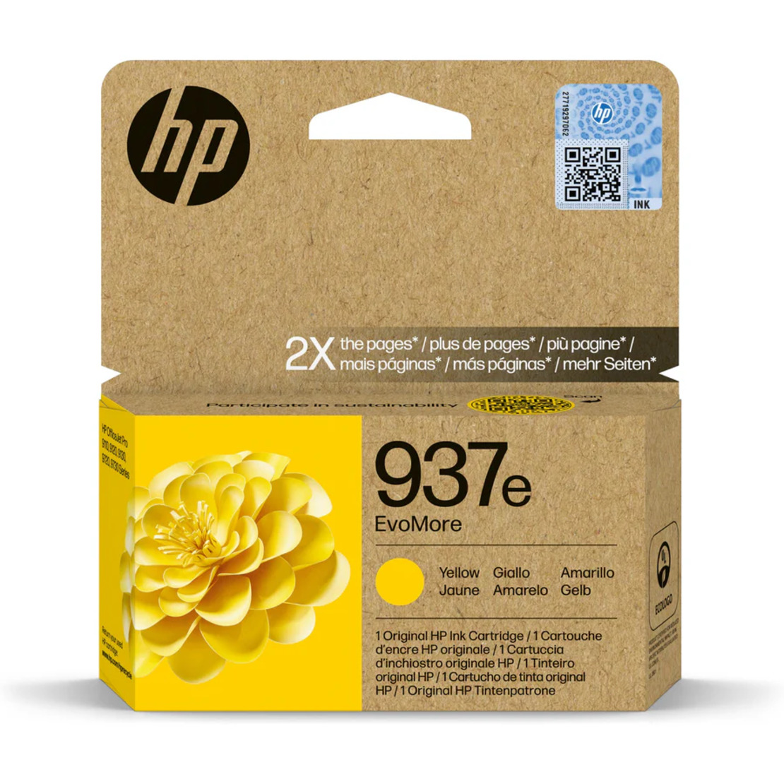 ראש דיו מקורי צהוב 937e XL