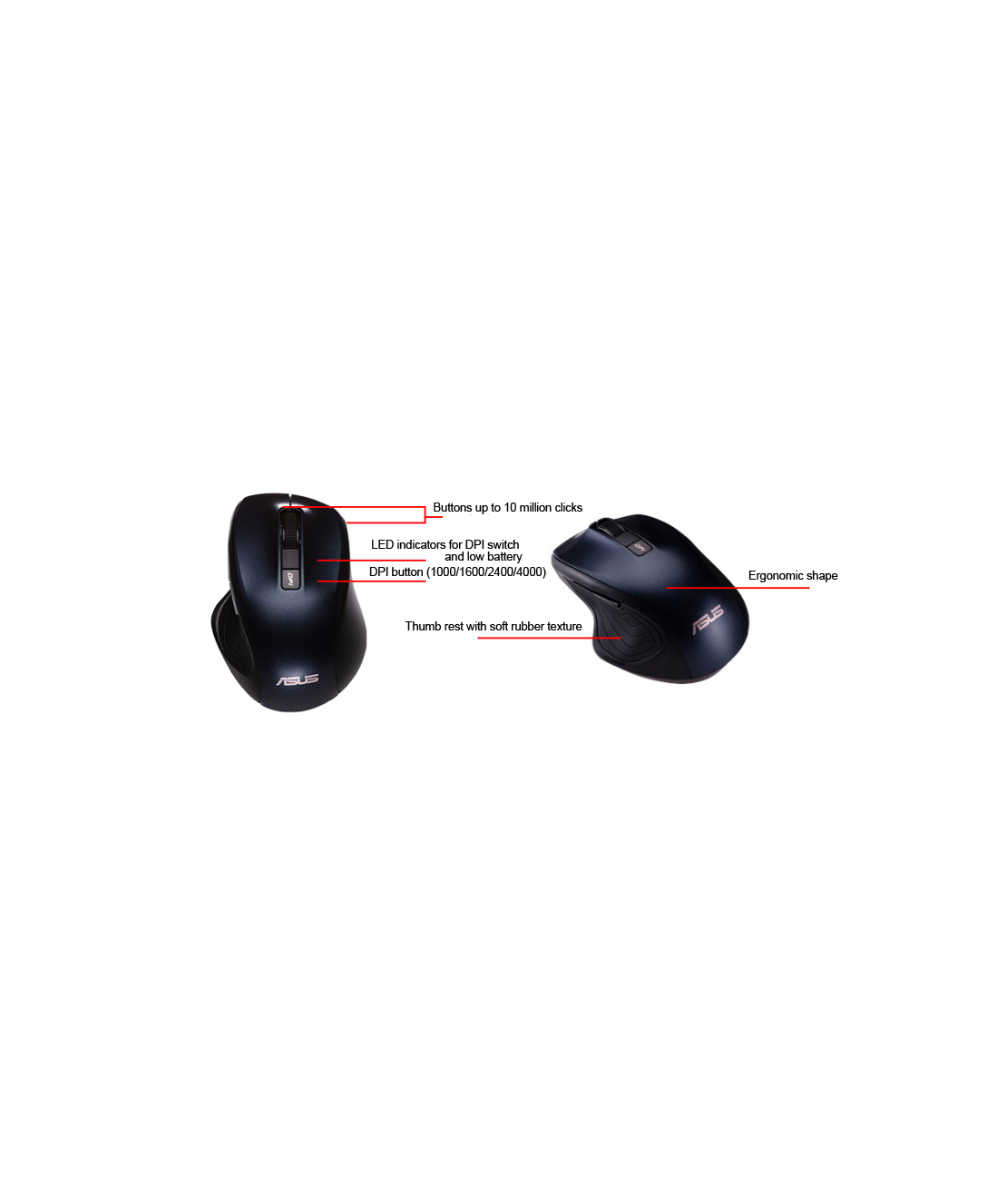 עכבר גיימינג ASUS MW202 Multi-Device Wireless Silent Mouse