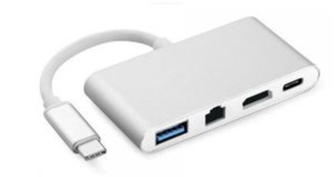 מתאם TYPE-C TO HDMI LAN USB MULTIPORT
