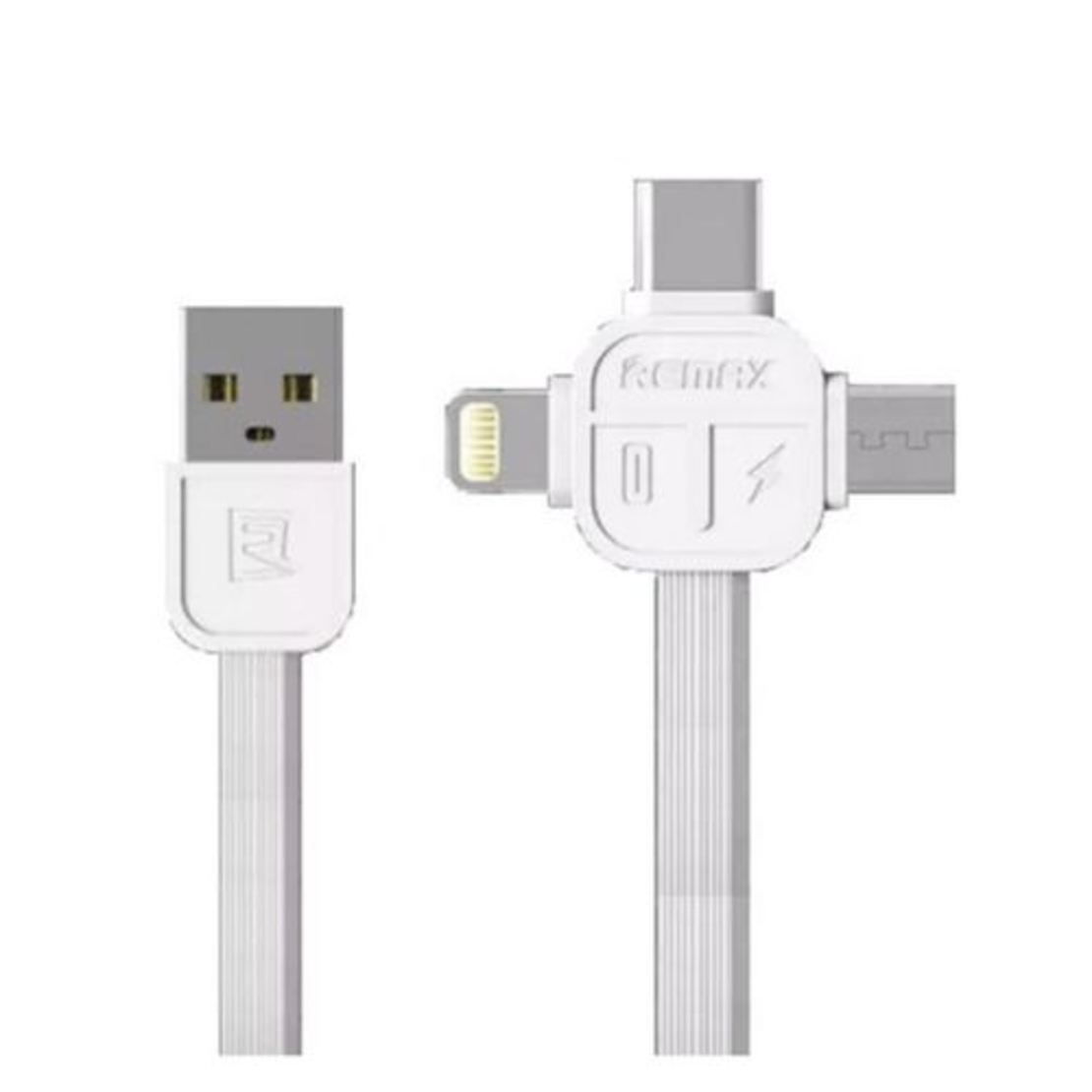 כבל לטלפון REMAX 3in1 USB לבן