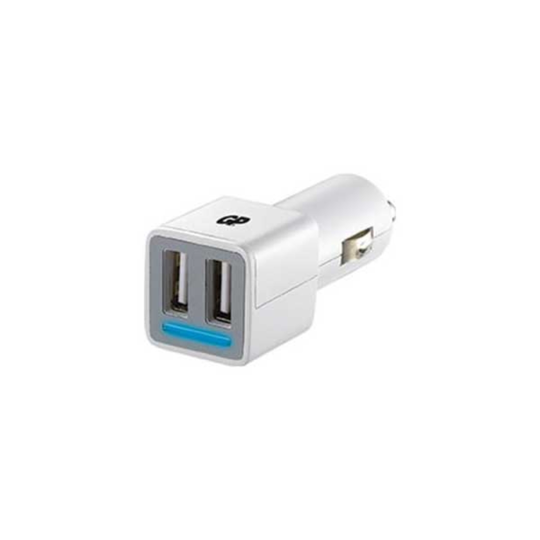 מטען רכב GTP לבן עם חיבור USB כפול