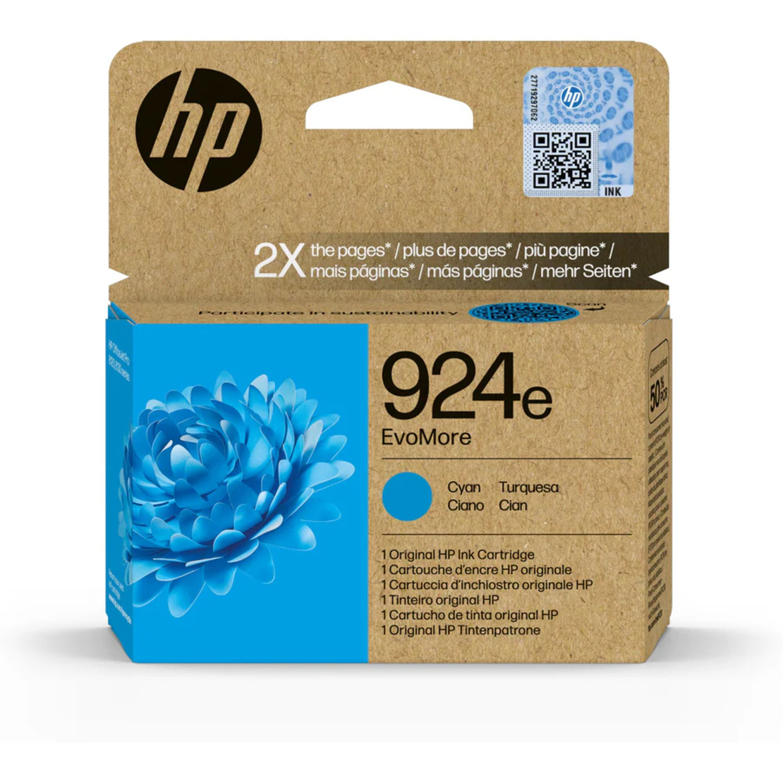 ראש דיו מקורי ציאן כחול HP 924e XL OJ Pro 8133
