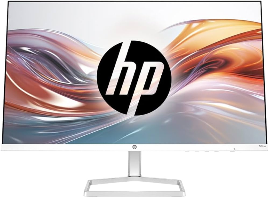 מסך מחשב + רמקולים HP 24' 524SA FHD IPS VGA/HDMI/SPEAKERS/WHITE