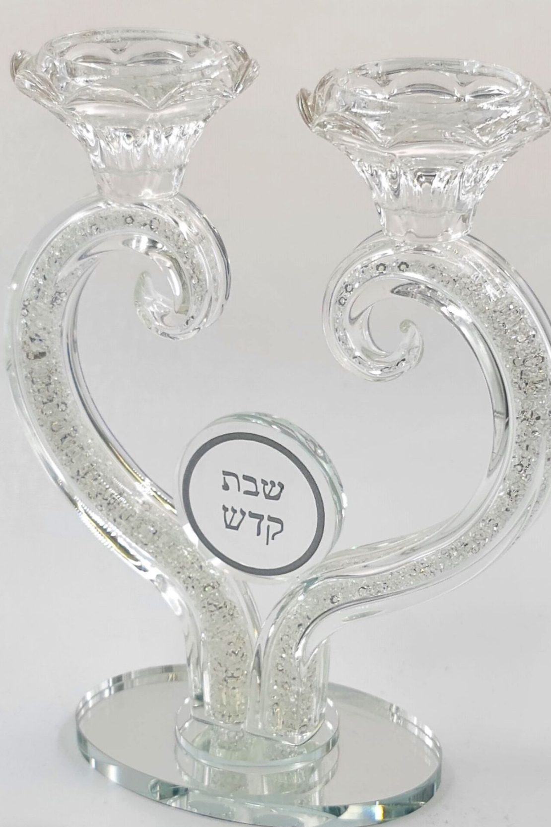 פמוטים לב כסוף