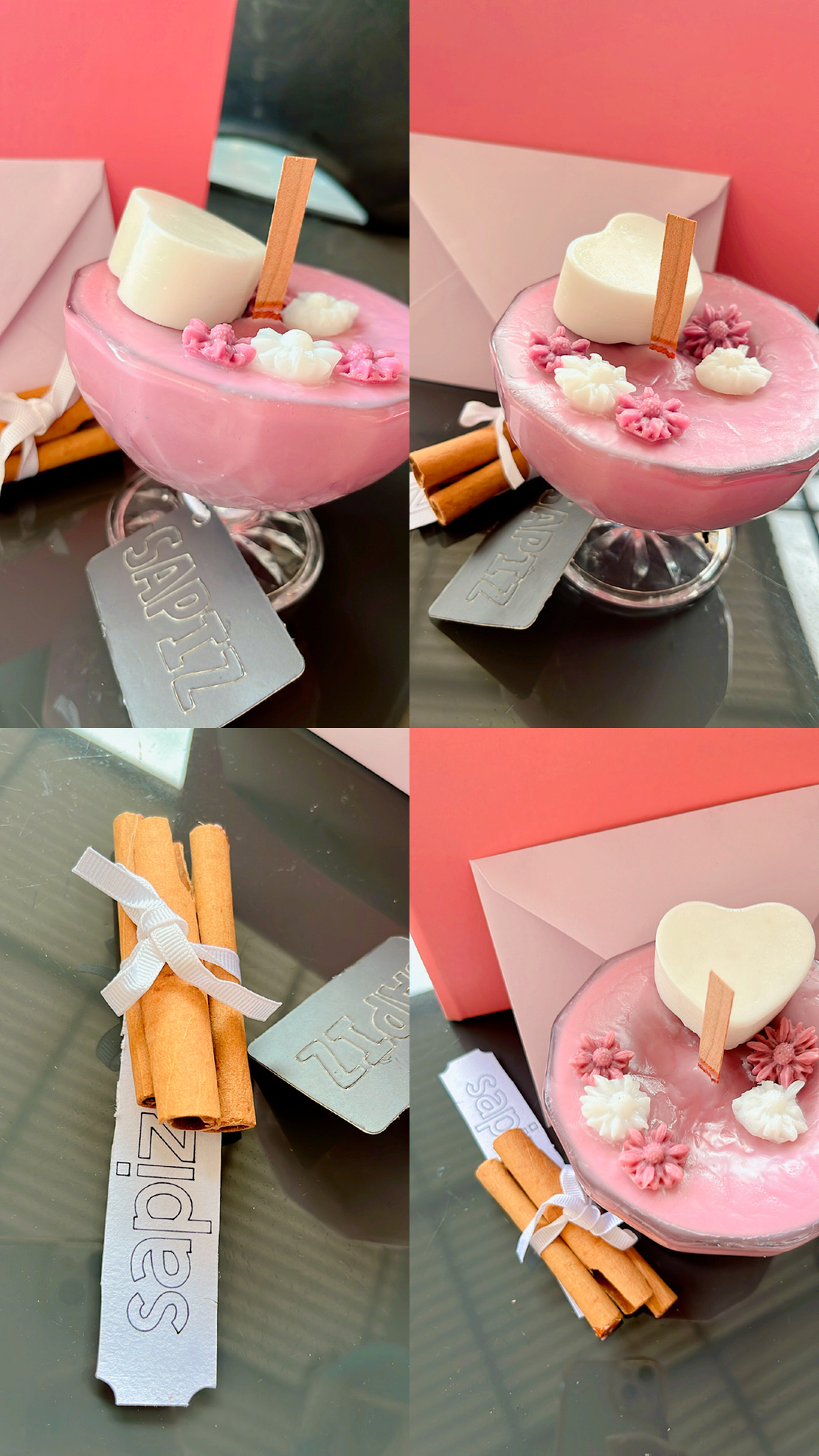 נר ריחני בכלי דגם Pink