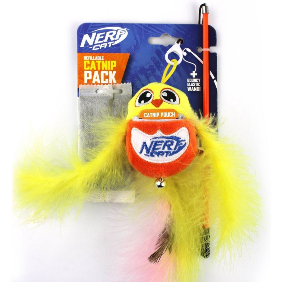 Nerf Cat צעצוע ציפור קטיפה עם קטניפ – להפעיל, לשחק, ולהתמכר!