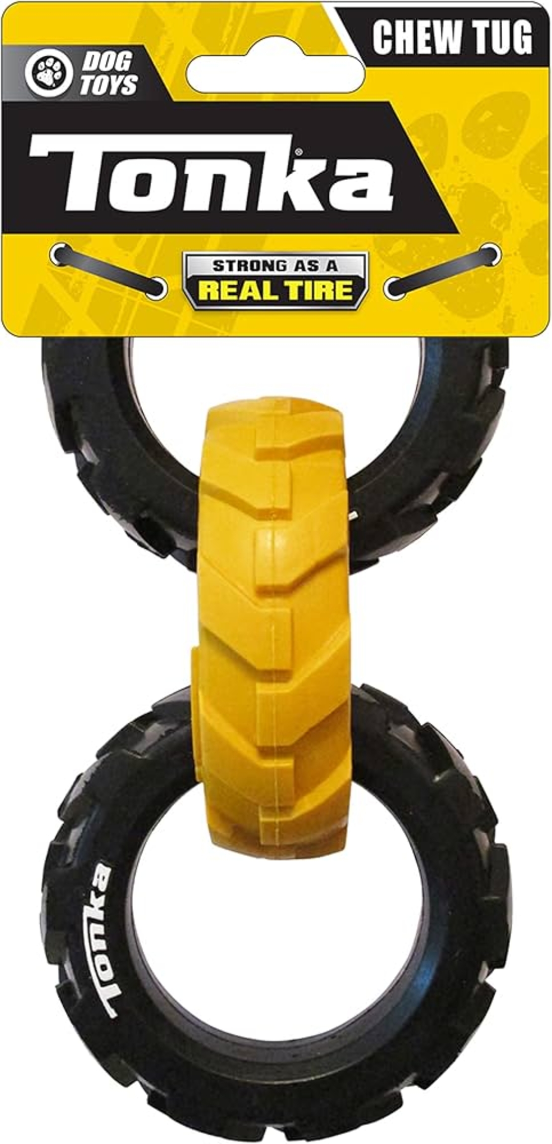 🛞 Tonka Rubber 3-Ring Tug Dog Toy – צעצוע משיכה חזק