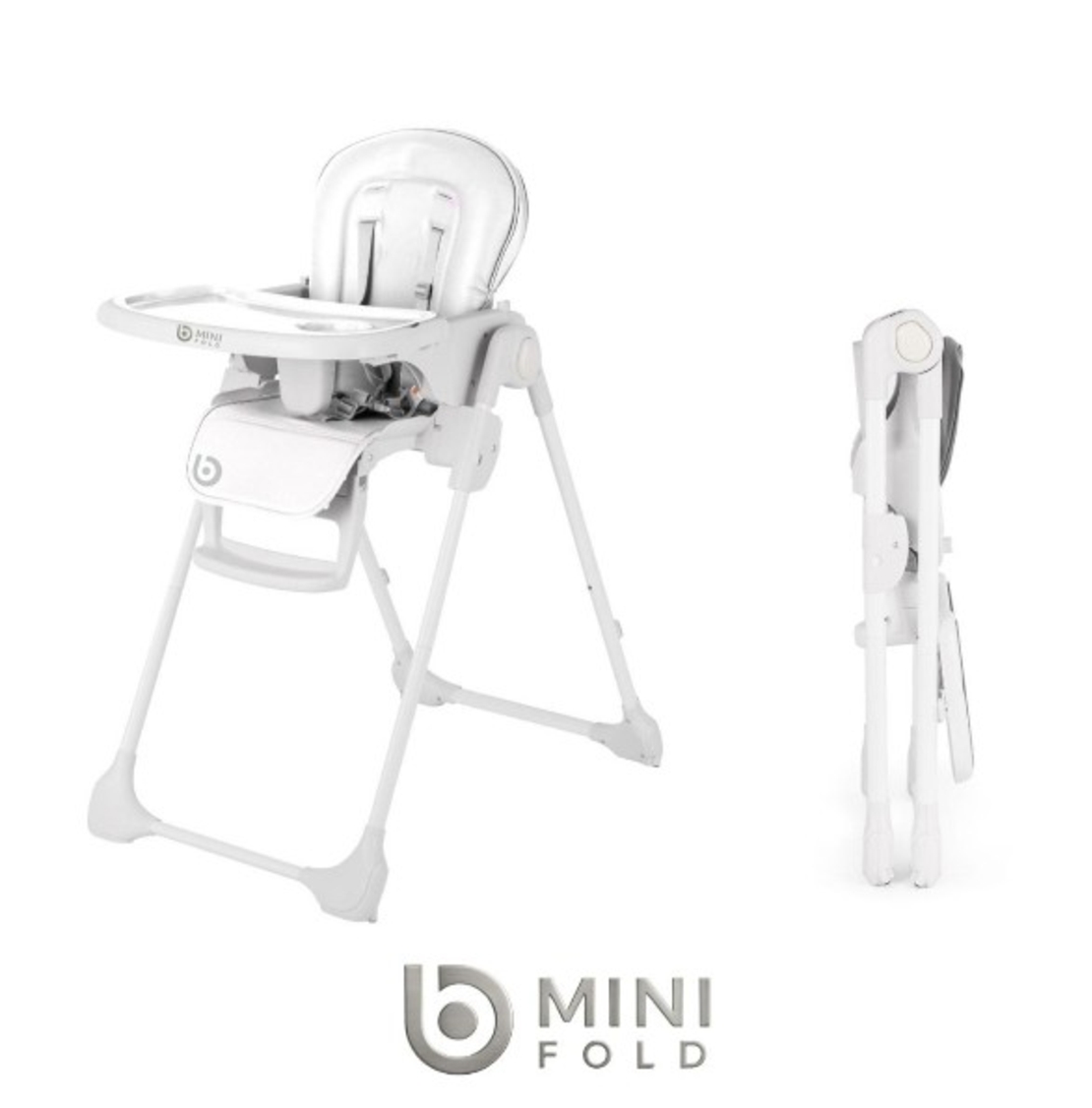 כיסא אוכל מתכוונן דגם מיני פולד ביסמרט- Bsmart mini fold- לבן