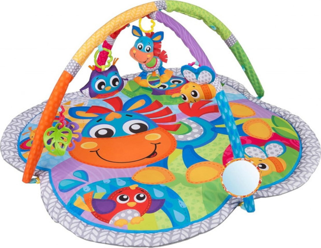 PlayGro אוניברסיטה לתינוק קליפ קלופ 3 ב 1 עם בובה מנגנת ושלל פעילויות