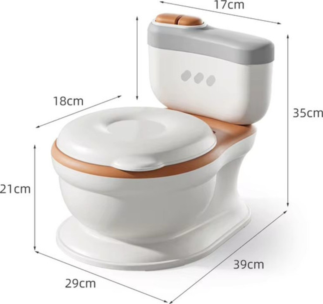 סיר גמילה בצורת אסלה עם קולות הורדת מים