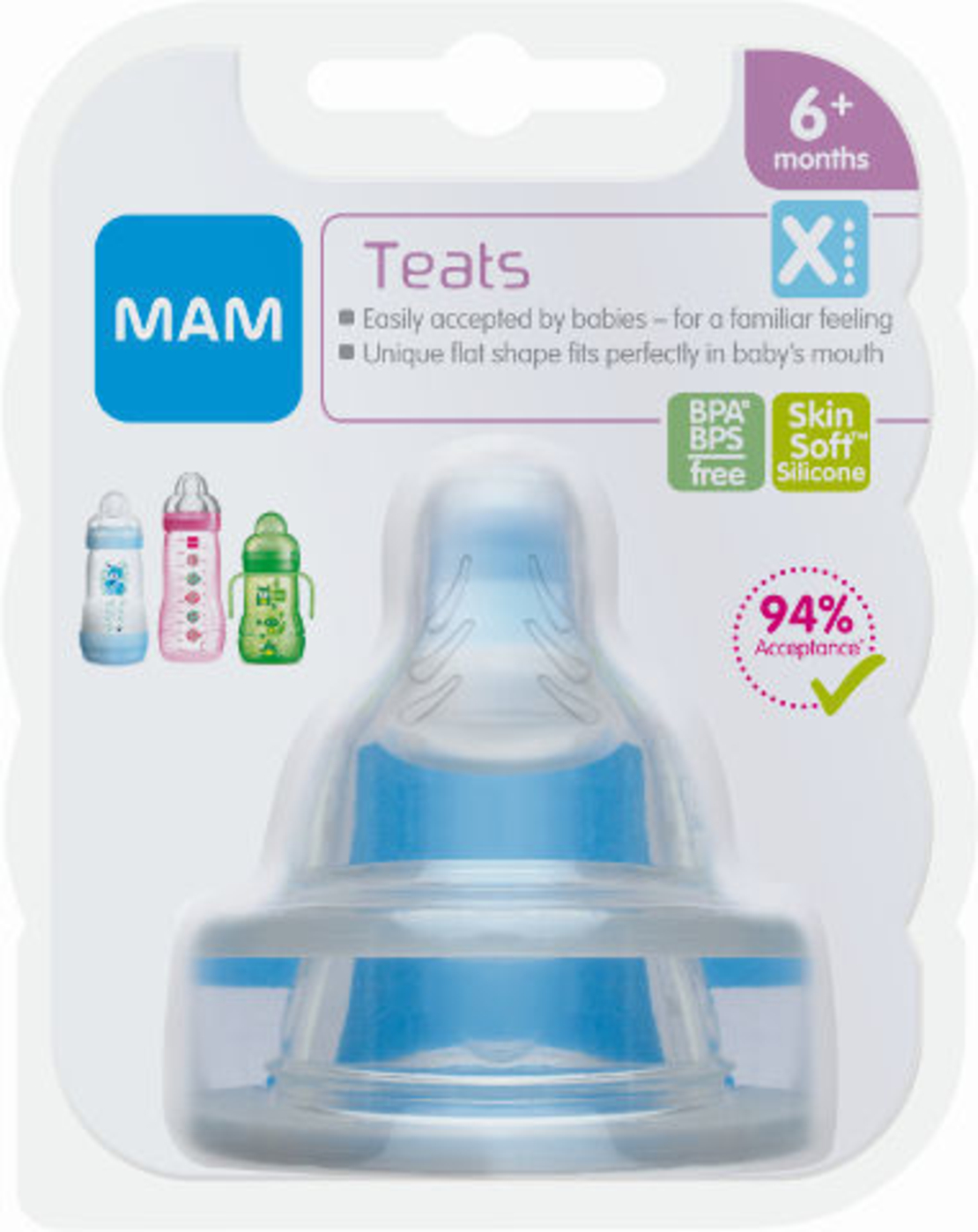 מאמ/mam זוג פטמות שלב x