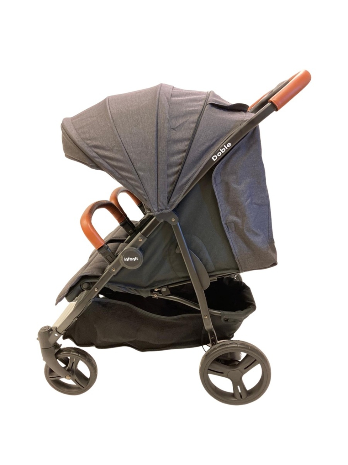 עגלת תאומים דובלו מבית אינפנטי Infanti Doblo בצבע שחור