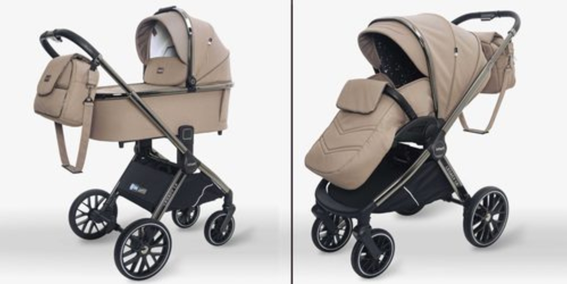 עגלת תינוק משולבת כולל אמבטיה וטיולון Legacy LX שמנת אינפנטי