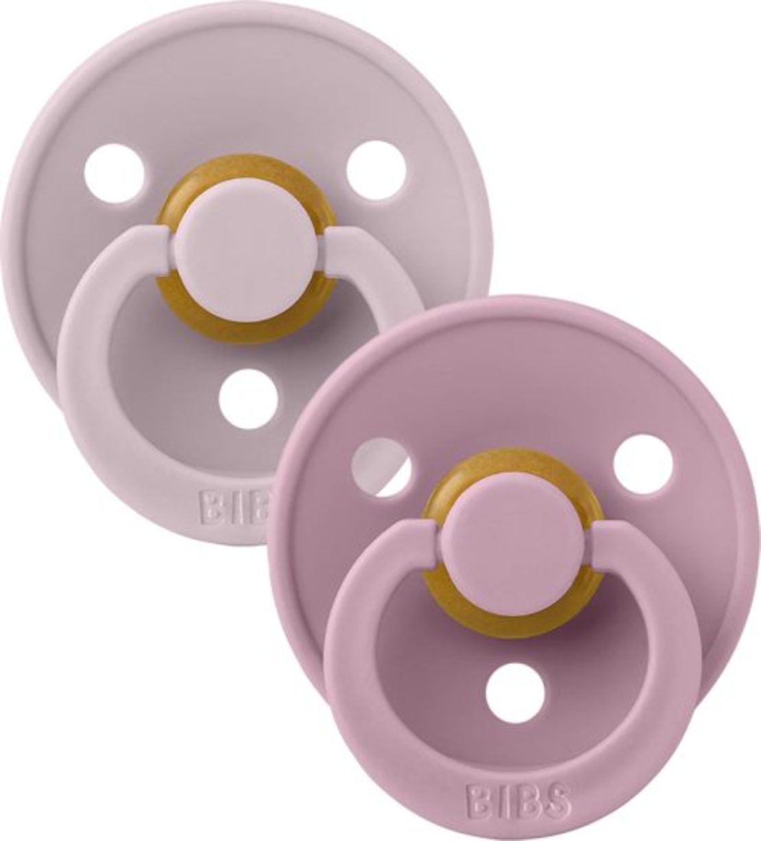 BIBS - זוג מוצצי לטקס ורוד/לילך 0-6 חודשים דגם Colour