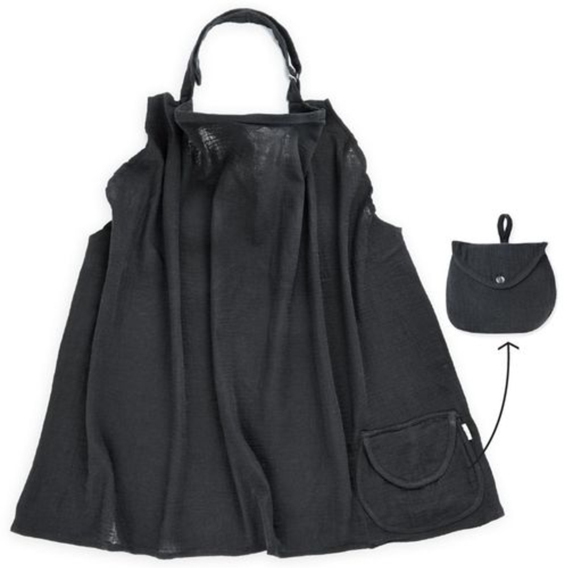 סינר הנקה טטרא עם קשת קשיחה לורה סוויסרה LAURA צבע שחור