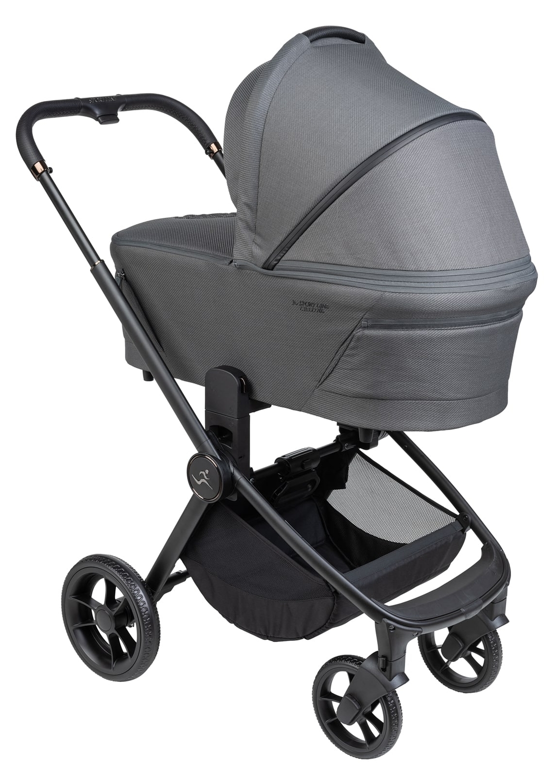 עגלת Cielo XL 2024 SPORTLINE ספורט ליין אפור/ ידית שחורה