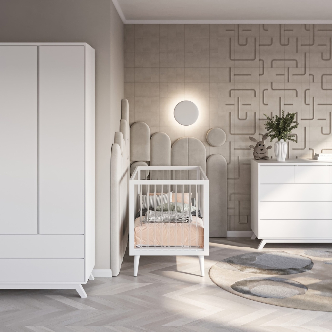 חדר שינה לתינוק בייג'ין- טריקה שקטה השילוב המושלם בין עיצוב נקי, ביטחות ואיכות גבוהה. זוהי הבחירה הטובה ביותר נסיך או הנסיכה שלכם!