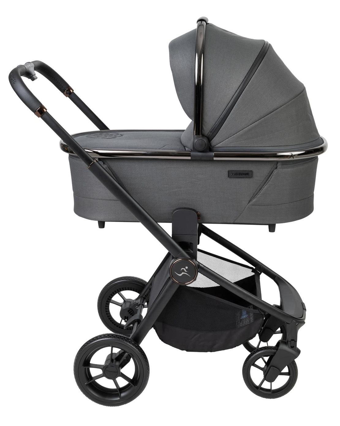 עגלת סיאלו CIELO PL 2024 ספורטליין ריפוד אפור ידית שחורה