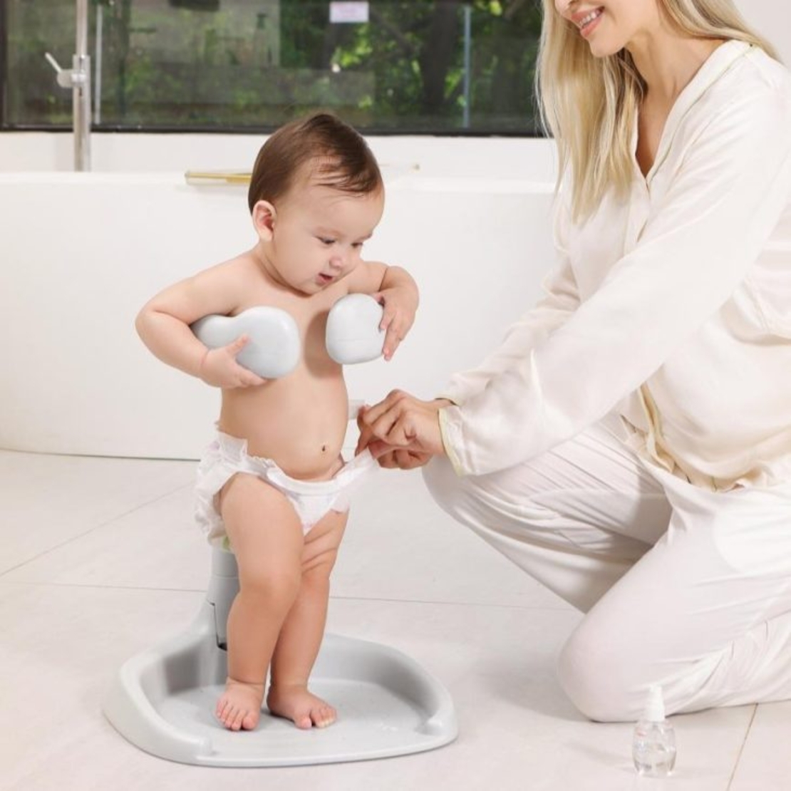 מתקן רחצה mom לתינוק אפור