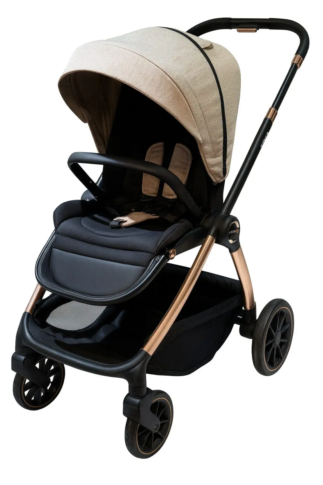 עגלת תינוק משולבת כולל אמבטיה וטיולון דגם Leona צבע בז'