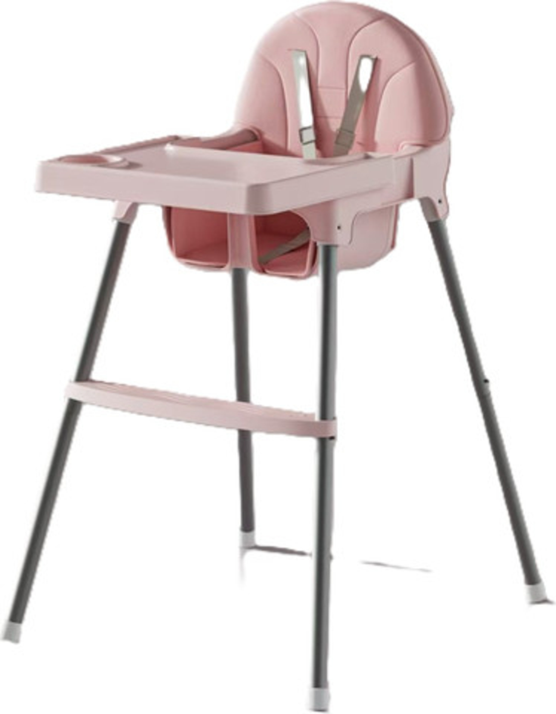 כיסא אוכל 2ב1 כולל ריפוד צבע ורוד baby Queenix