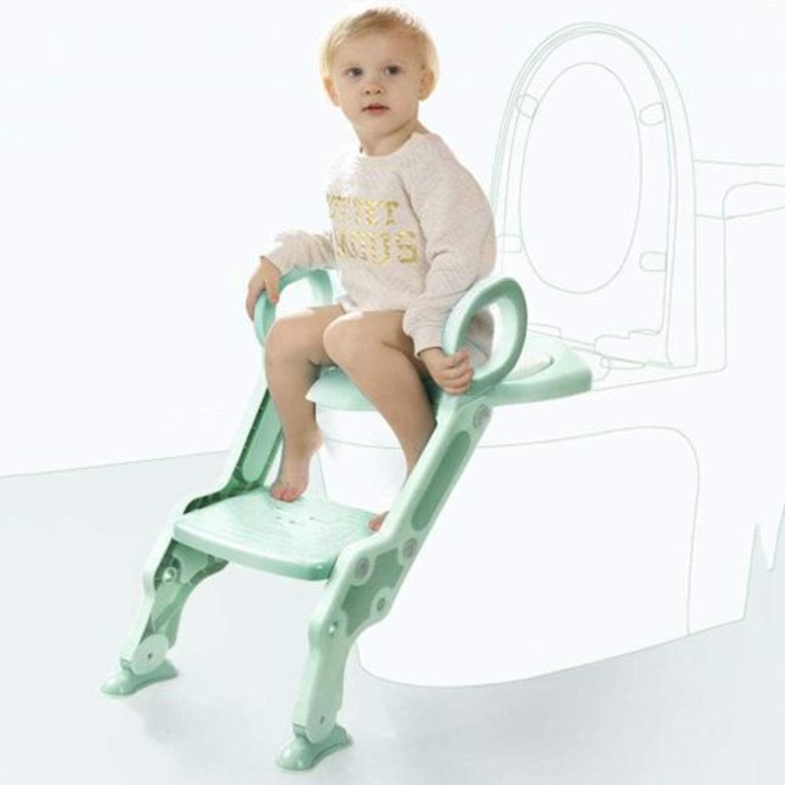 ישבנון מרופד ורך לתינוק עם מדרגה ירוק BABY QUEENIX