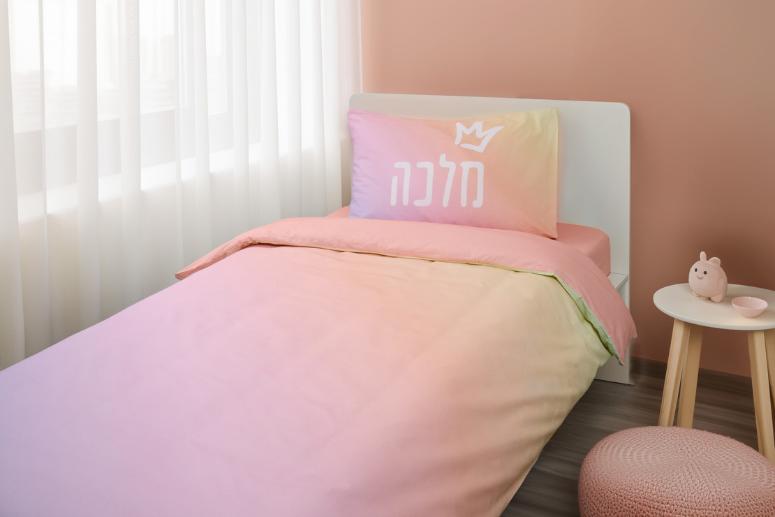 סט מצעים למיטה יחיד 100% כותנה מלכה 90/200