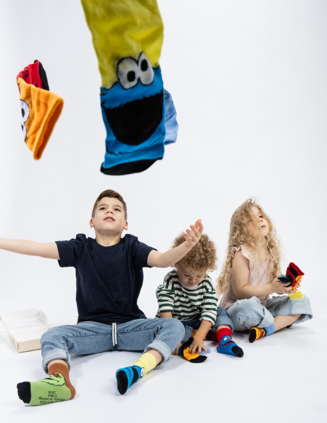 גרבי רחוב סומסום כותנה מעוצבים לילדים, 6 זוגות מידת one size שמתאימה למידות 24-34