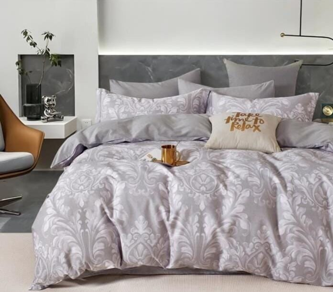 סט מצעים למיטה זוגית 100% כותנה סאטן 200 חוט דגם מאור 160/200