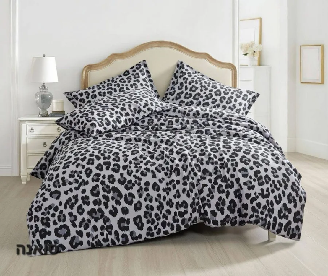 סט מצעים למיטה זוגית 100% כותנה סאטן 200 חוט דגם סואנה 160/200