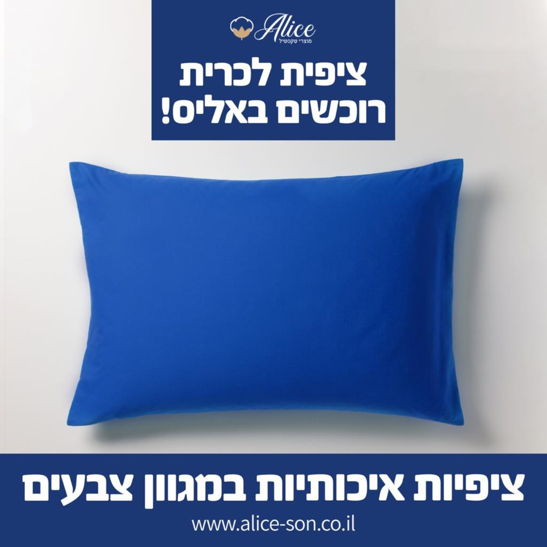 זוג ציפיות צבע כחול רויאל 50/70 
