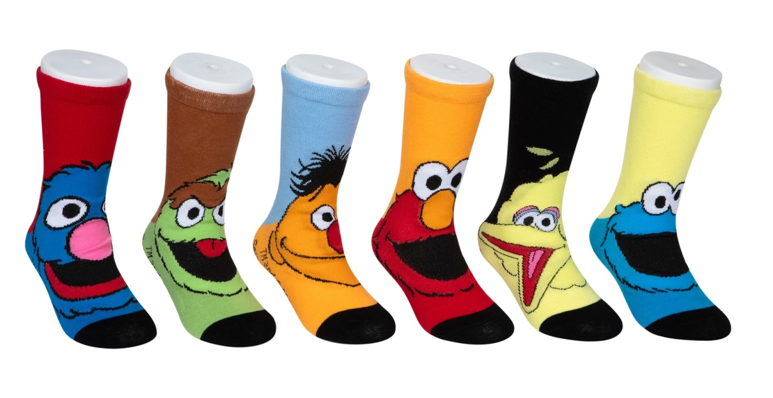 גרבי רחוב סומסום כותנה מעוצבים לילדים, 6 זוגות מידת one size שמתאימה למידות 24-34