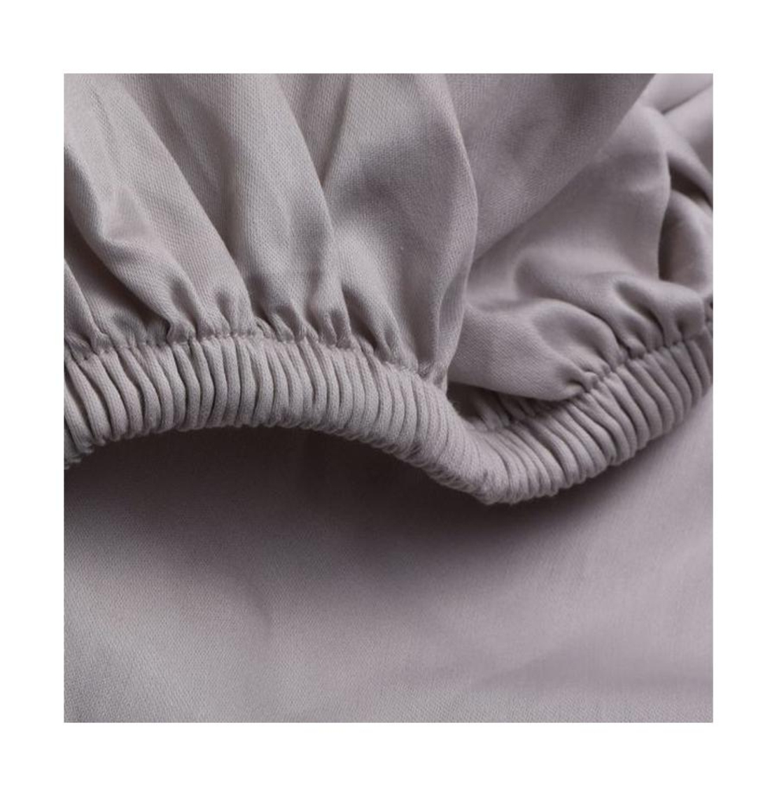 סט מצעים למיטה זוגית 100% כותנה סאטן דגם Ruby 160/200 אפור בהיר