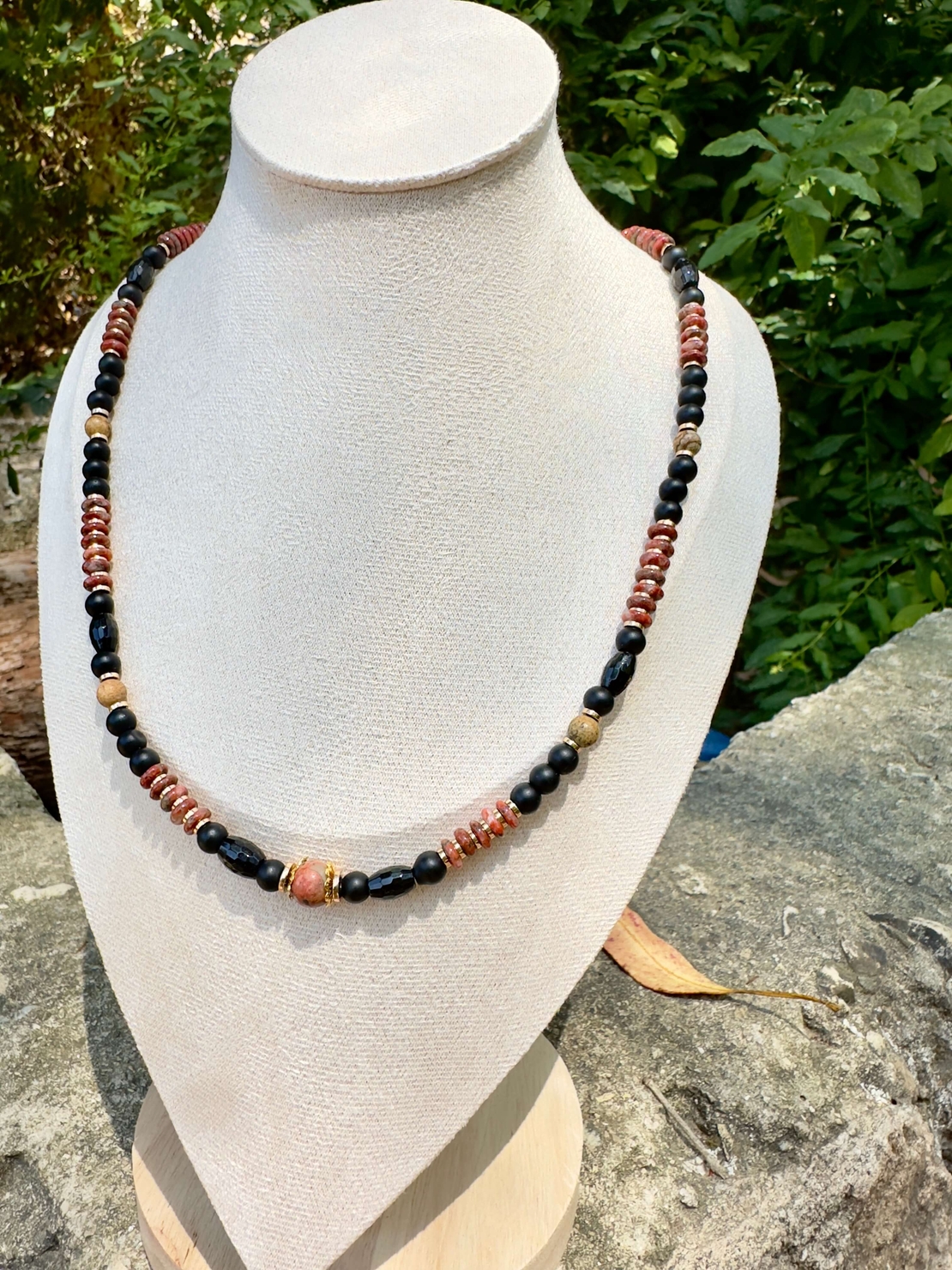 שרשרת מאלה - Dark Mala Jasper