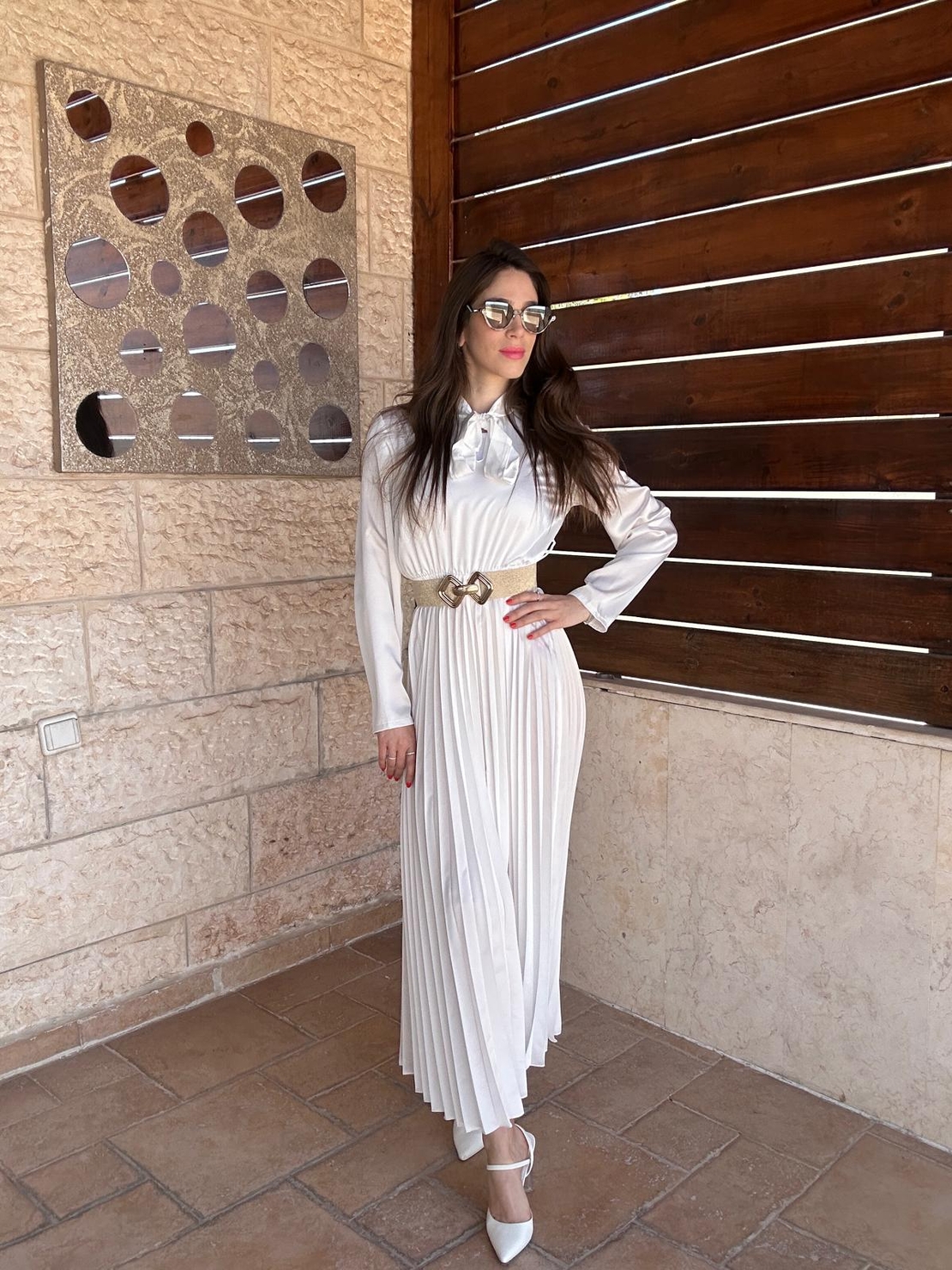 שמלה לוריס - לבן