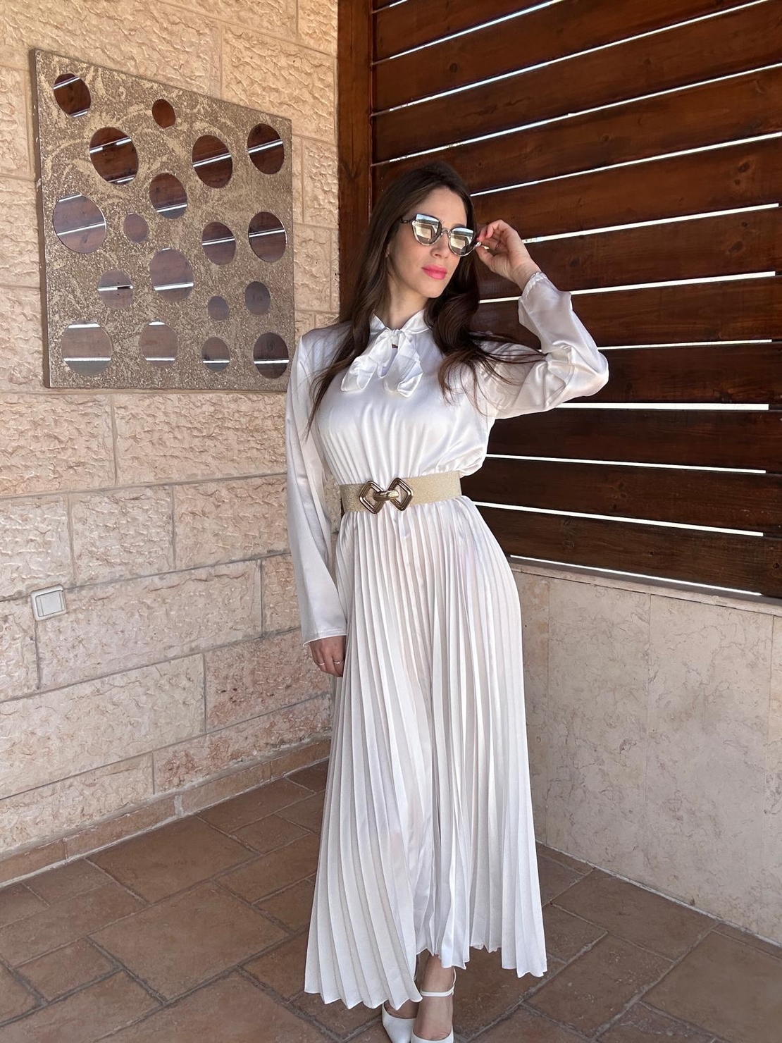 שמלה לוריס - לבן