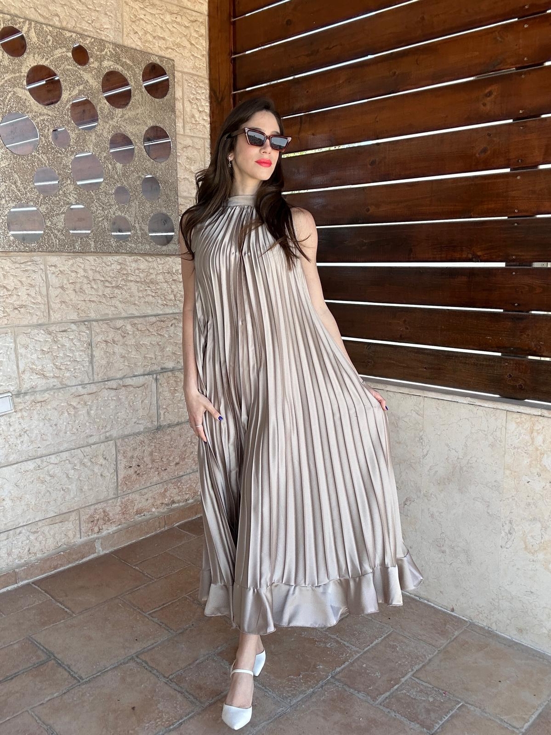 שמלה לורייה - אפרפר כסוף