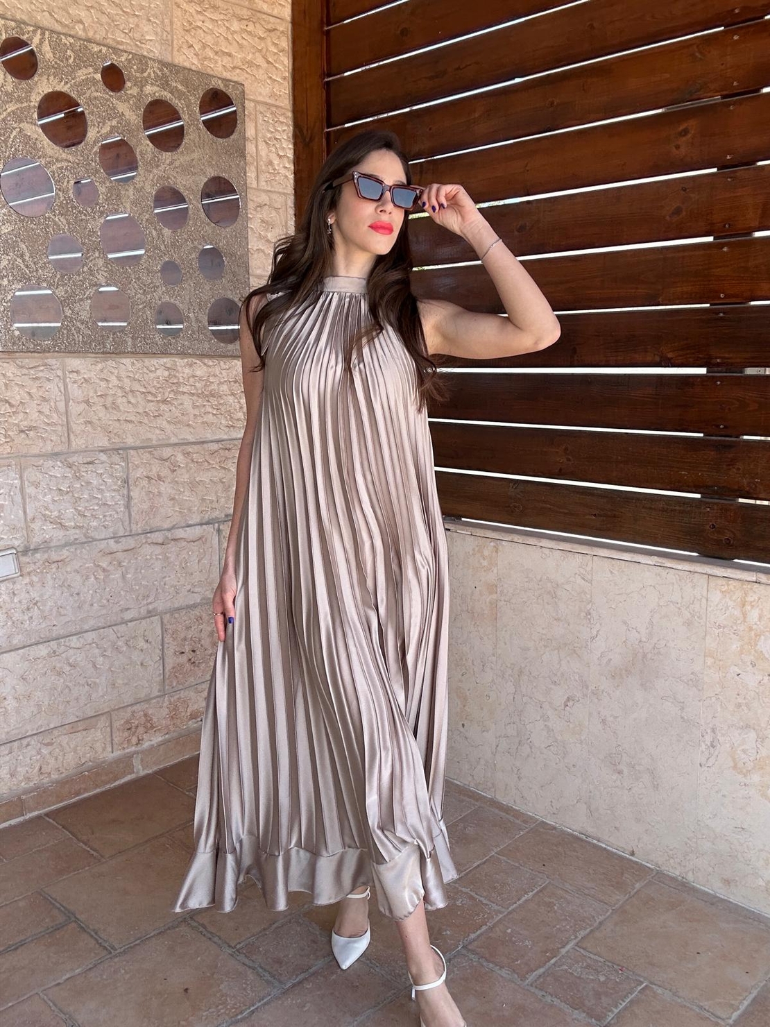 שמלה לורייה - אפרפר כסוף