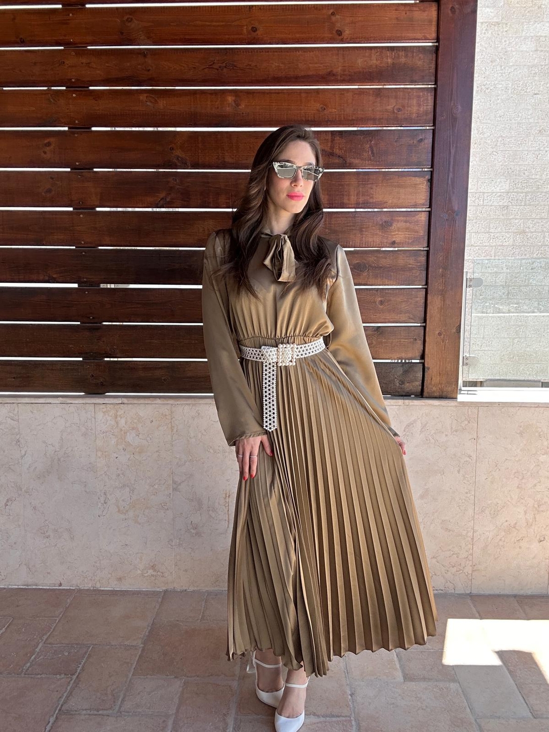 שמלה לוריס - ירוק זית