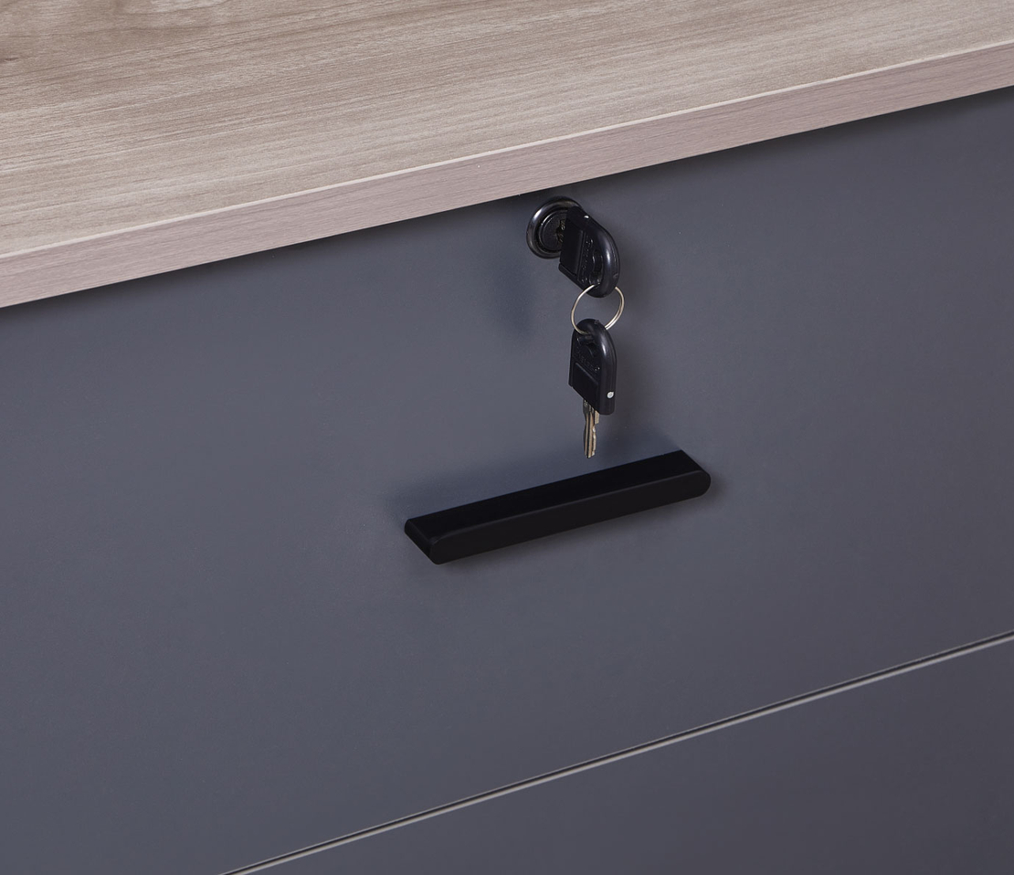 שולחן מנהלים מעוצב שלוחה צד שמאל דגם ליאם Liam | מבית WOODY