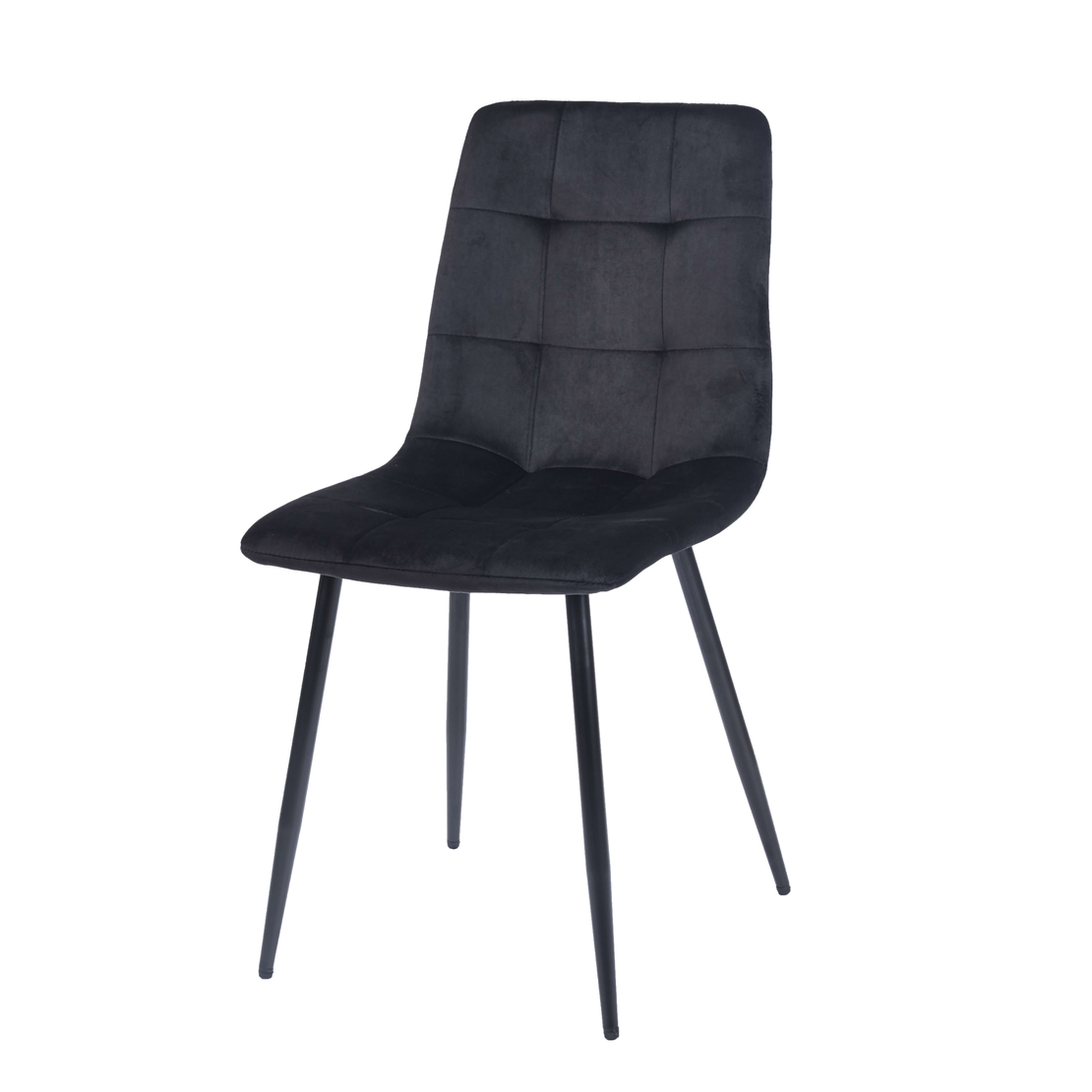 כסא לפינת אוכל מבד קטיפה דגם כלנית Kalanit שחור | מבית WOODY