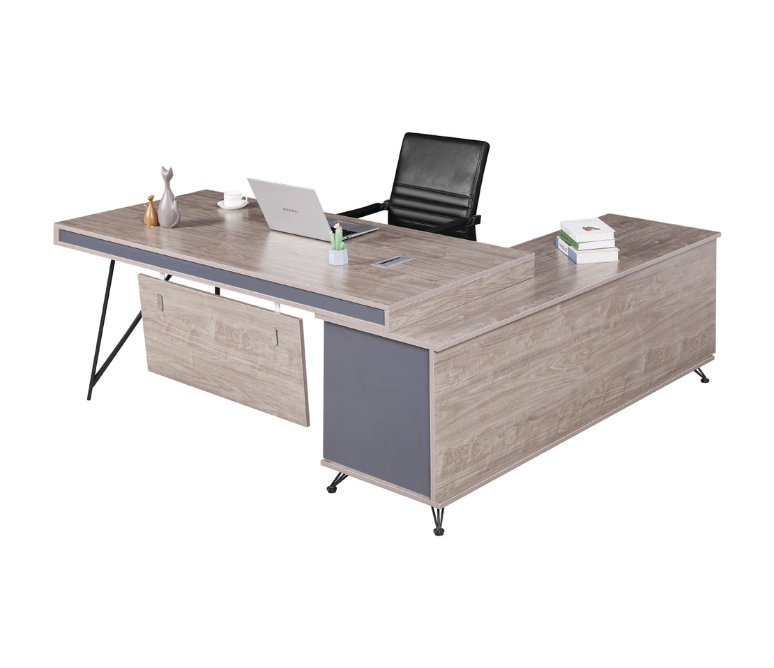 שולחן מנהלים מעוצב שלוחה צד שמאל דגם ליאם Liam | מבית WOODY