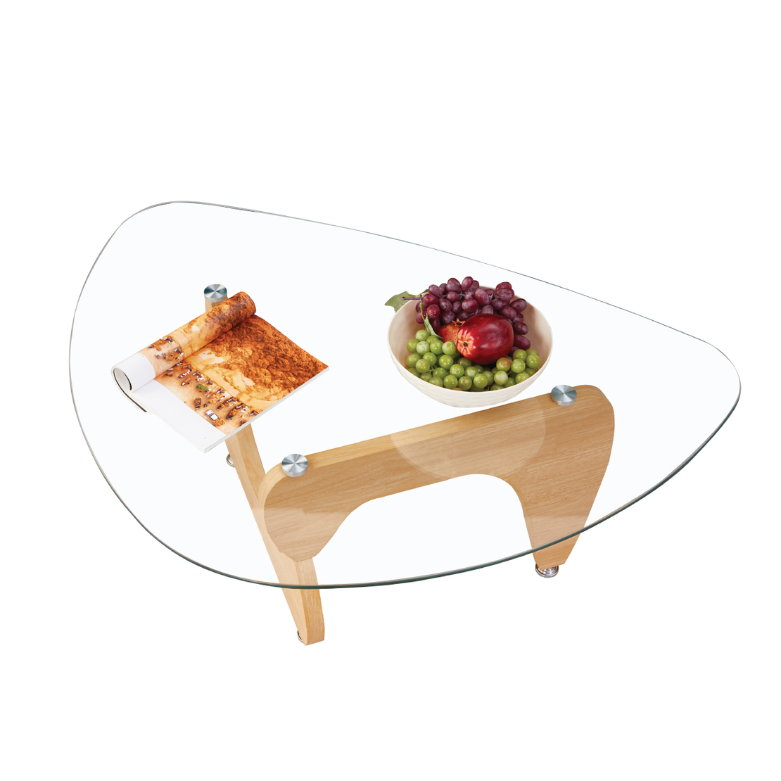 שולחן סלון זכוכית דגם סתיו STAV אלון | מבית WOODY