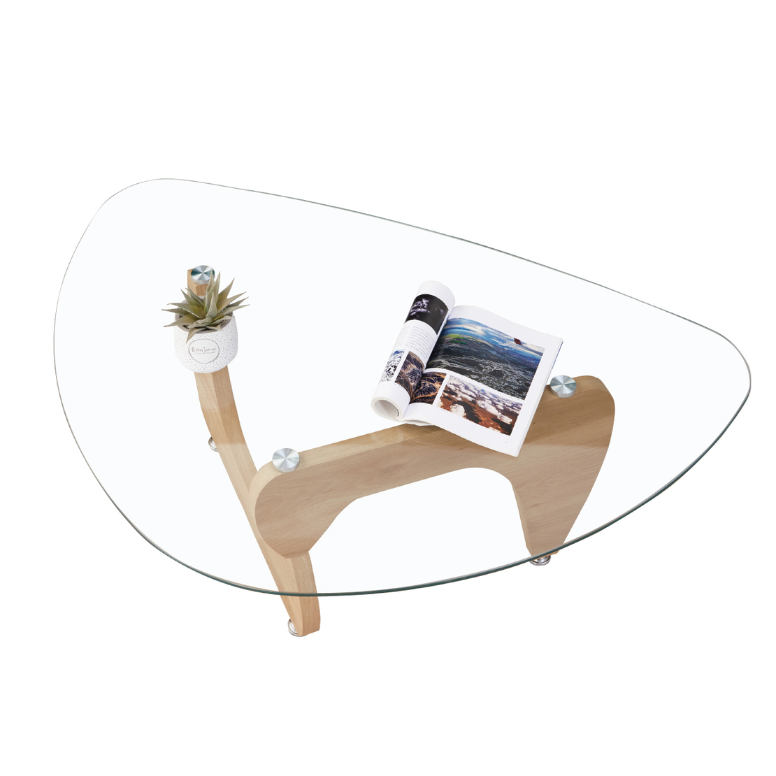 שולחן סלון זכוכית דגם סתיו STAV מייפל | מבית WOODY