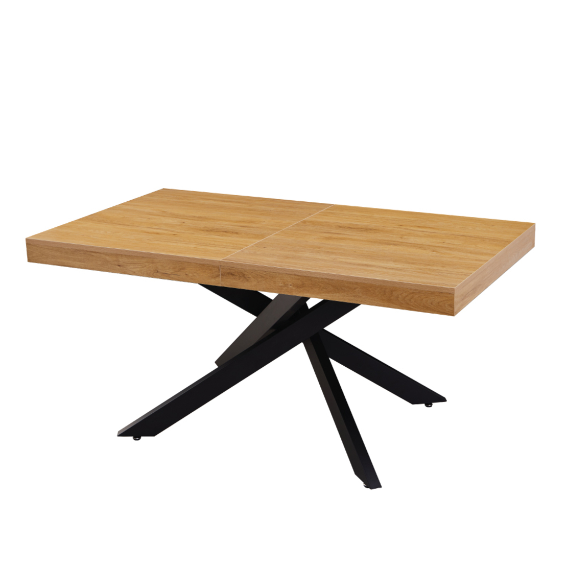 שולחן פינת אוכל נפתח 160-240 דגם אפולו Apollo עץ טבעי רגל שחורה | מבית WOODY