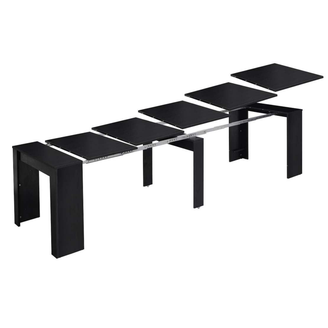 קונסולה נפתחת לפינת אוכל 3 מטר דגם זאוס Zeus שחור | מבית WOODY