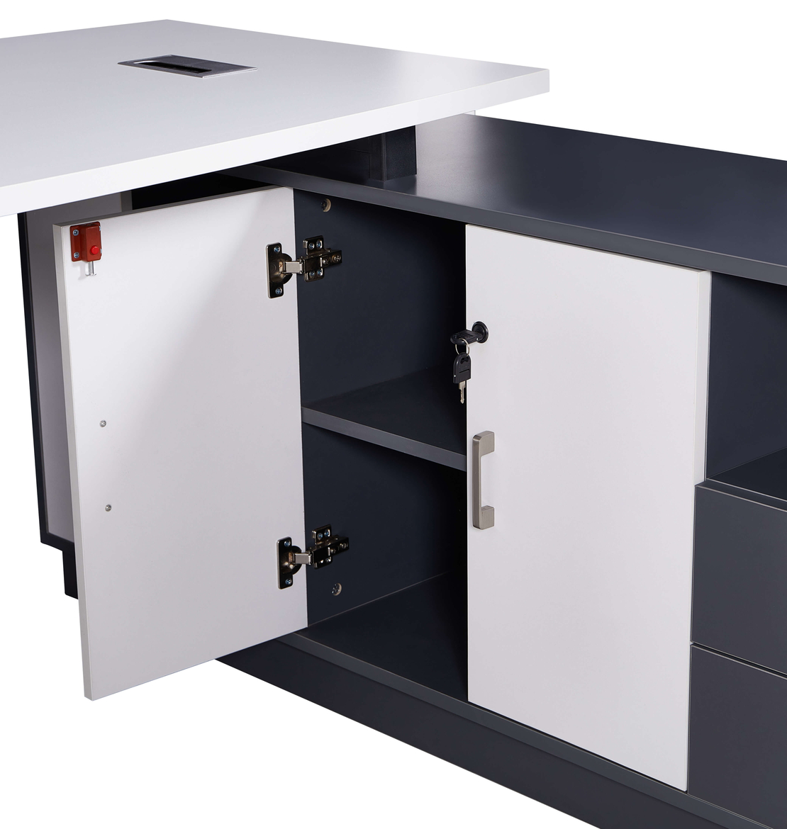 שולחן מנהלים מעוצב שלוחה צד ימין דגם שחר Shachar | מבית WOODY