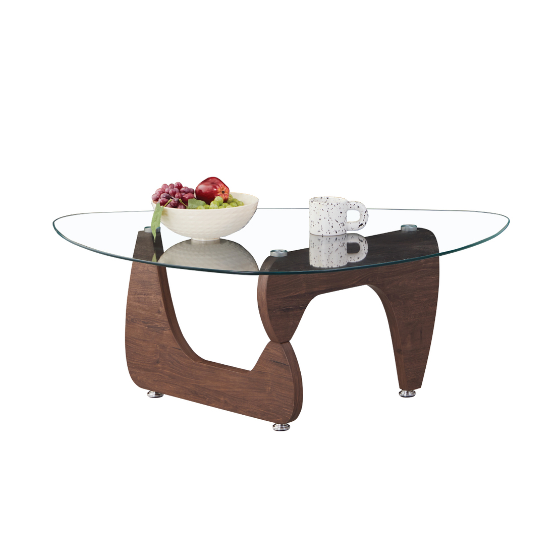 שולחן סלון זכוכית דגם סתיו STAV אגוז | מבית WOODY